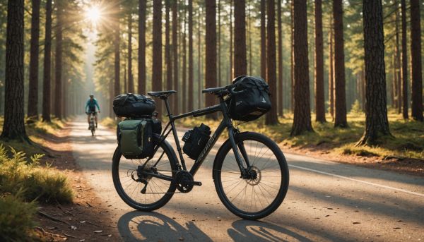 Matériel de camping minimaliste pour cyclotouriste